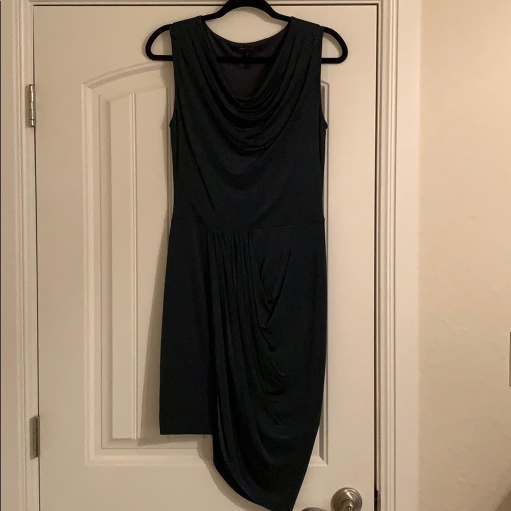 BCBG Asymmetrical Dark Green Cocktail Dress